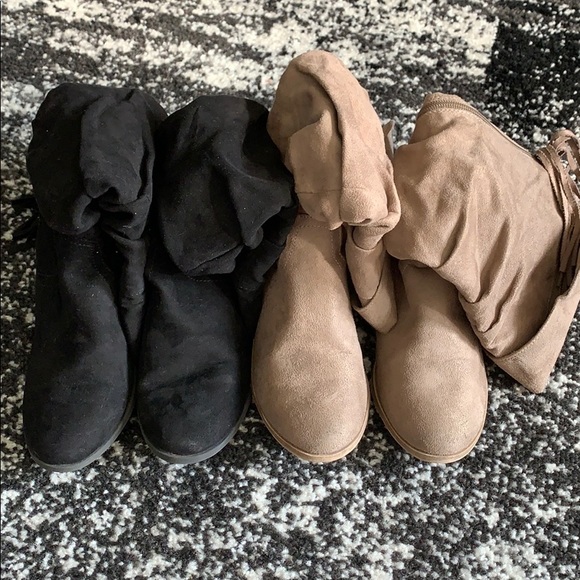 Black boots and latte boots - Picture 2 of 4